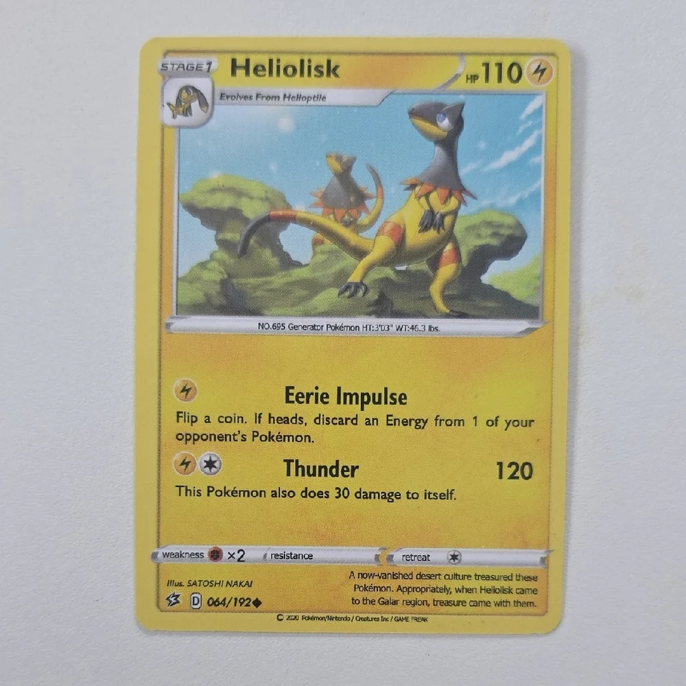 Pokemon Helioptile And Heliolisk Trading Cards